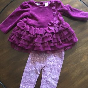 3-6 months velour outfit